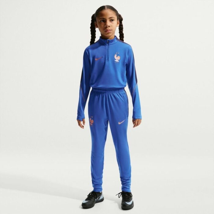France Training Shirt Dri-FIT Strike Drill World Cup 2026 - Game Royal/Blackened Blue/Metallic Copper Kids