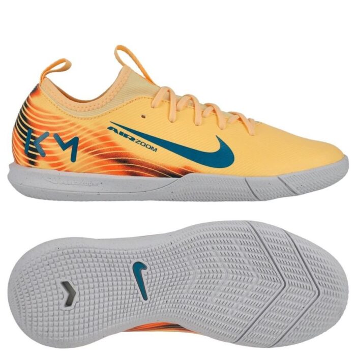 Nike Air Zoom Mercurial Vapor 16 Academy IC Mbappé Personal Edition - Melon Tint/Neo Turquoise/Igloo Kids