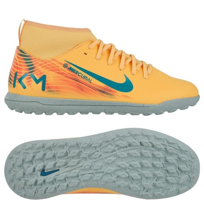 Nike Mercurial Superfly 10 Club TF Mbappé Personal Edition - Melon Tint/Neo Turquoise/Igloo Kids