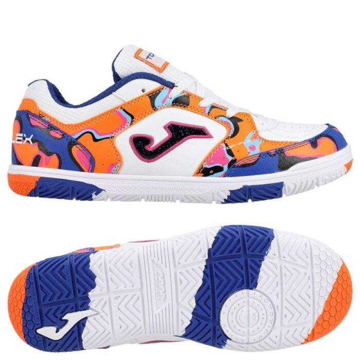Joma Top Flex IN - White/Orange Kids