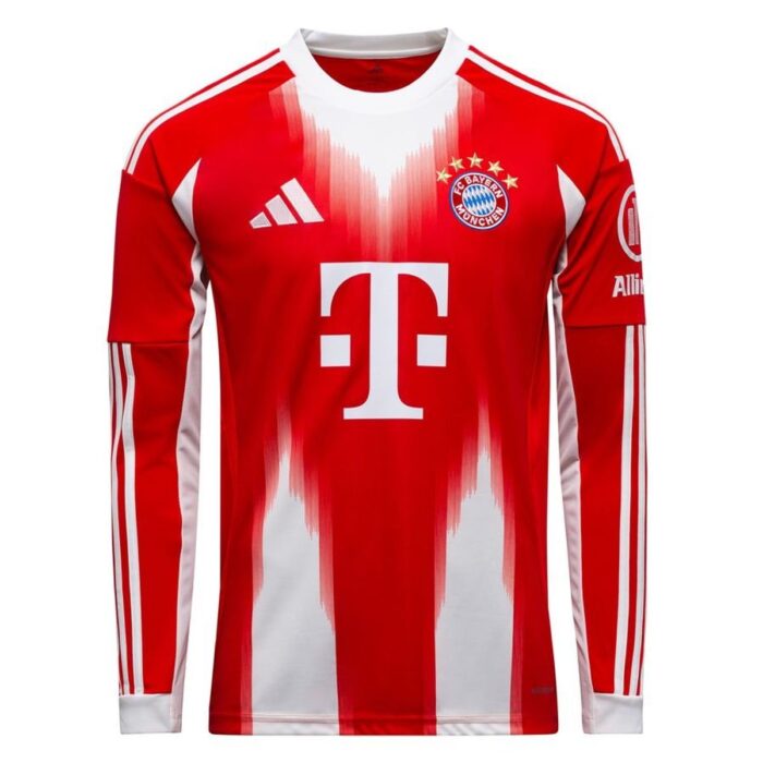 Bayern München Home Shirt 2025/26 Kids Long Sleeves