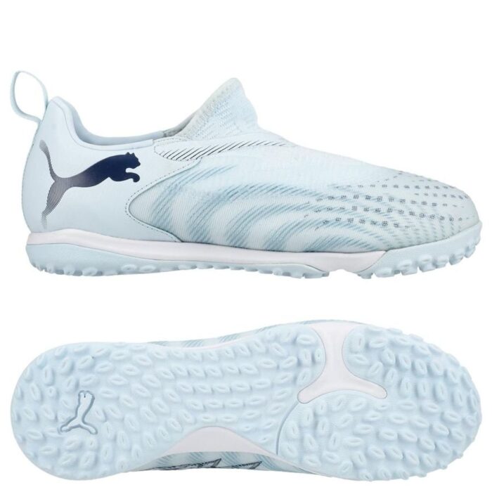 PUMA Future 9 Match Laceless Mid + TT Dreamrush - Icy Blue/Blue Jewel Kids