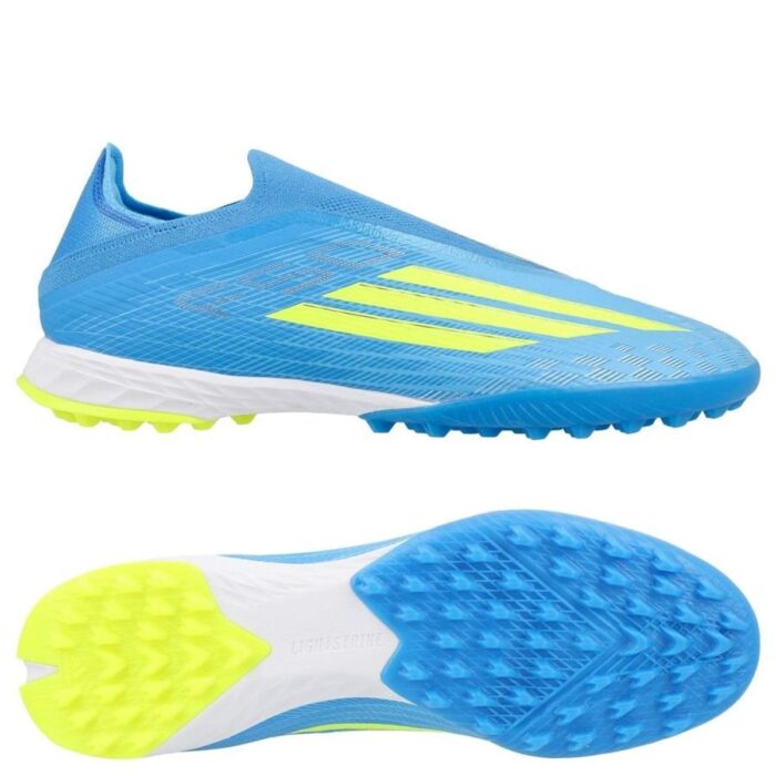 adidas F50 Pro Laceless TF Ice Cold Precision - Lucid Ray Blue/Solar Yellow/Light Utility Aqua