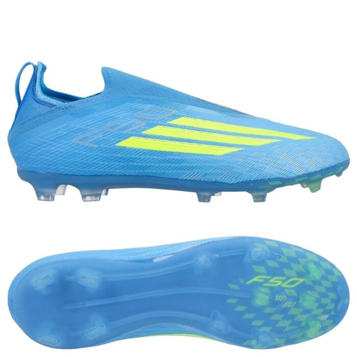 adidas F50 Elite Laceless FG Ice Cold Precision - Lucid Ray Blue/Solar Yellow/Light Utility Aqua Kids