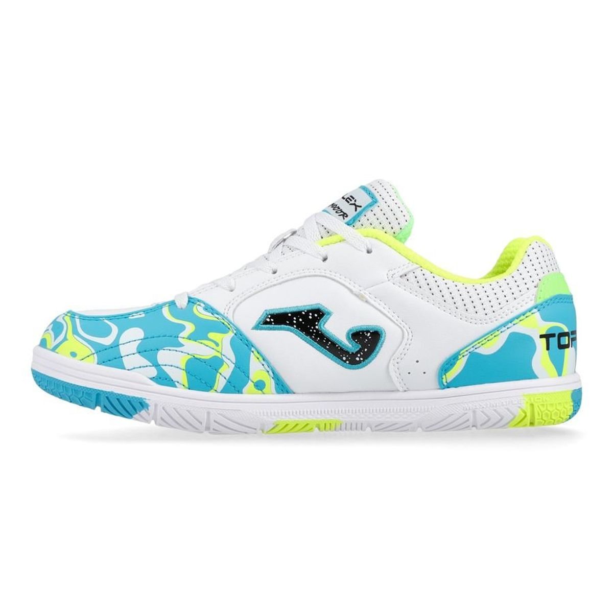 Joma Top Flex IN - White/Green/Blue Kids 3 Joma Top Flex IN - White/Green/Blue Kids - Image 3