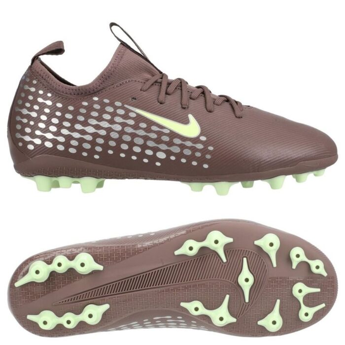 Nike Air Zoom Mercurial Vapor 16 Academy AG Mbappé Personal Edition - Plum Eclipse/Metallic Silver Kids