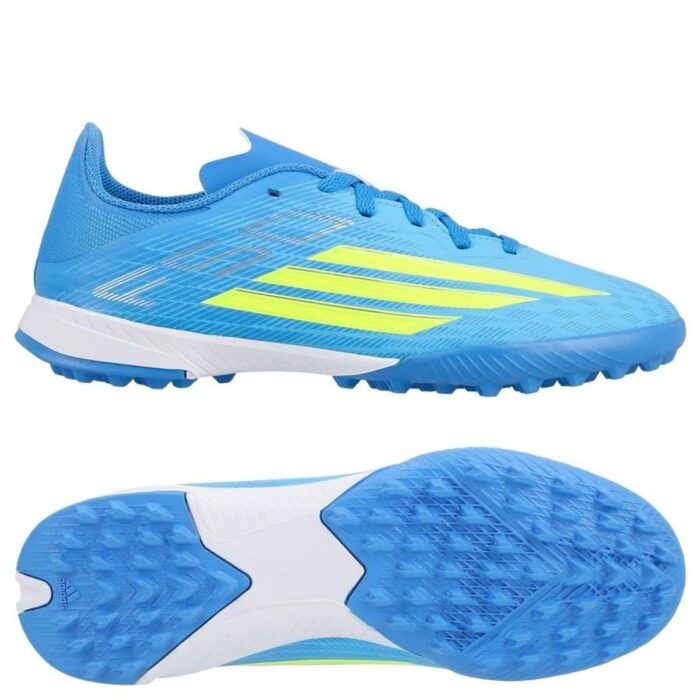 adidas F50 League TF Ice Cold Precision - Lucid Ray Blue/Solar Yellow/Light Utility Aqua Kids