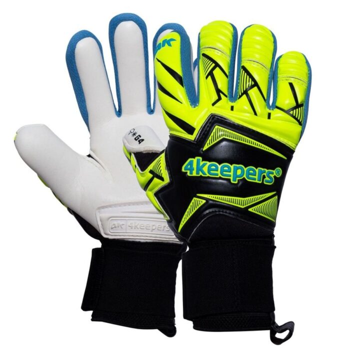 4keepers Goalkeeper Gloves Force V5.25 Wave NC - Black/Yellow/Multicolor Kids