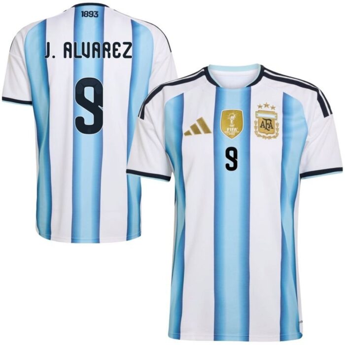 Argentina Home Shirt World Cup 2026 J. ALVAREZ 9