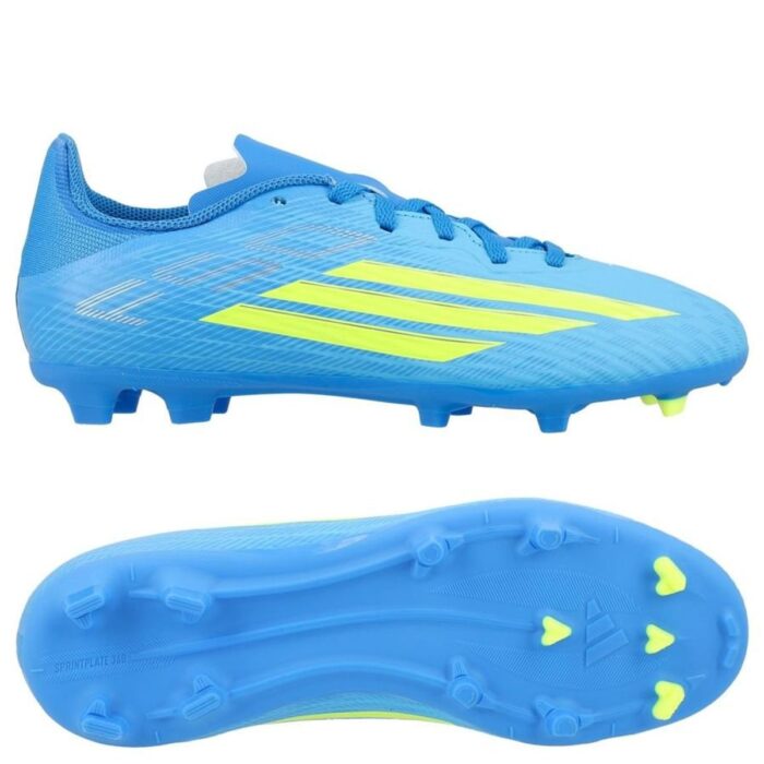 adidas F50 League FG/AG Ice Cold Precision - Lucid Ray Blue/Solar Yellow/Light Utility Aqua Kids
