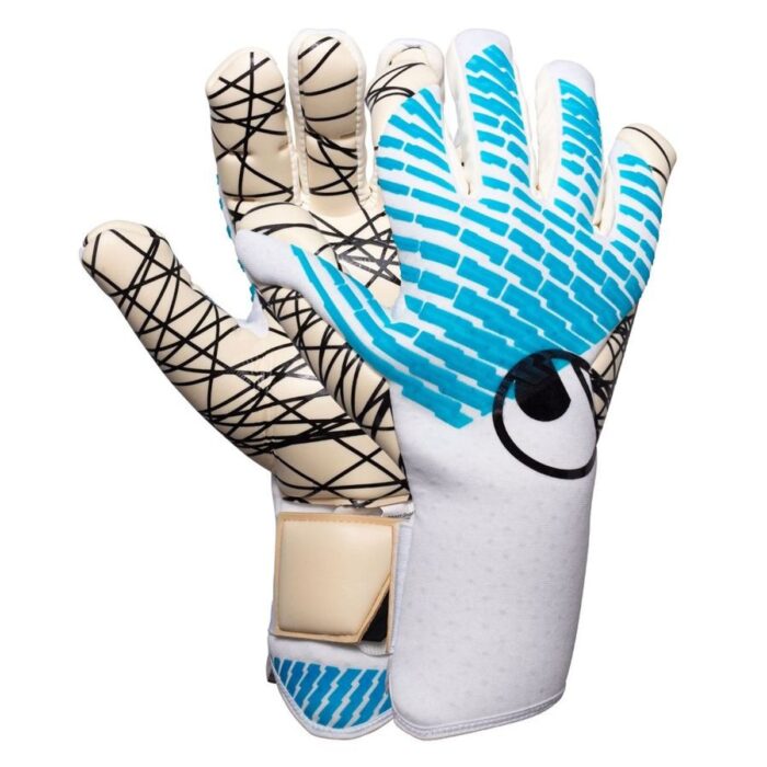 Uhlsport Goalkeeper Gloves Fangmaschine CyberTec Ultragrip HN - White/Cyber Blue/Black