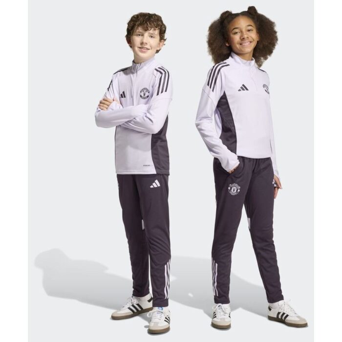 Manchester United Training Trousers Tiro 25 - Aurora Black/Purple Tint Kids