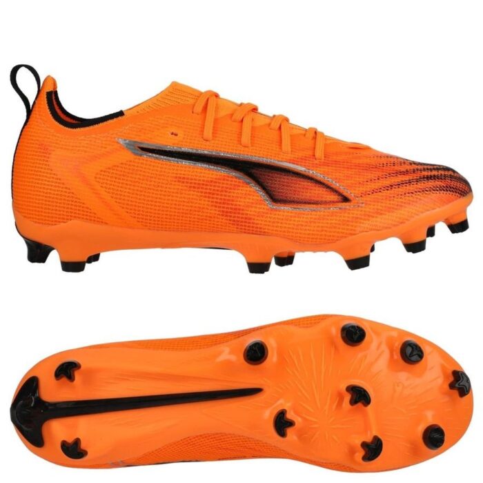 PUMA Ultra 6 Pro FG/AG Hot Pursuit - Heat Fire/PUMA Black/Glowing Red Kids