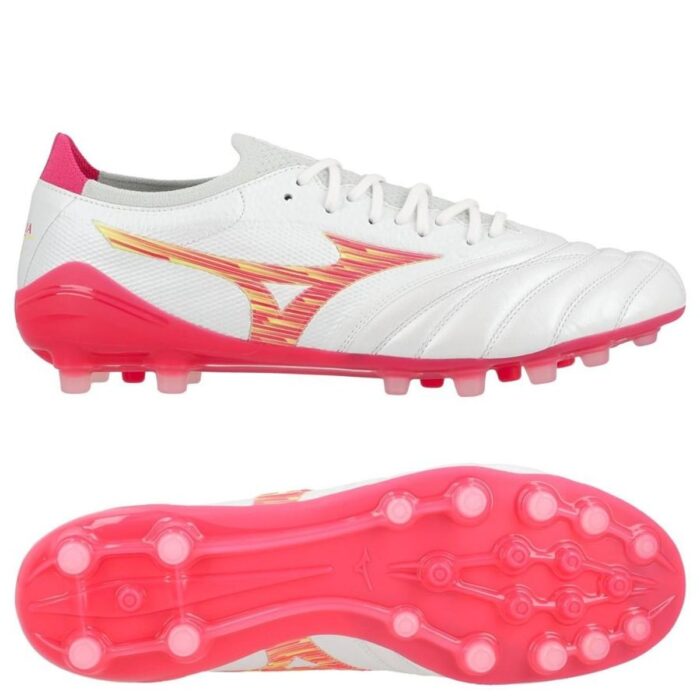 Mizuno Morelia Neo IV Beta Made in Japan AG Blazing Flair - White/Pink Tetra/Fuchsia Purple