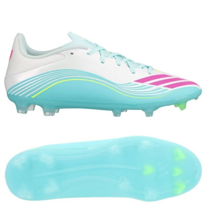 adidas F50 Messi League FG/AG Aurora Radiante - Footwear White/Lucid Pink/Flash Aqua