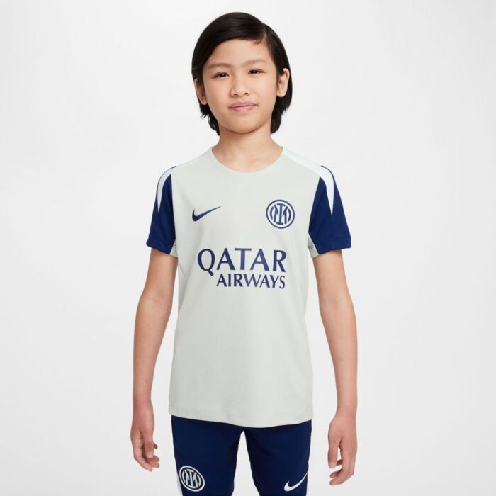 Inter Training T-Shirt Dri-FIT Strike - Grey Haze/Blue Void/Ghost Aqua Kids