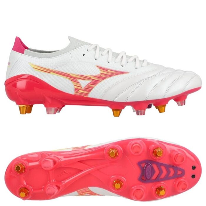 Mizuno Morelia Neo IV Beta Made in Japan SG Blazing Flair - White/Pink Tetra/Fuchsia Purple