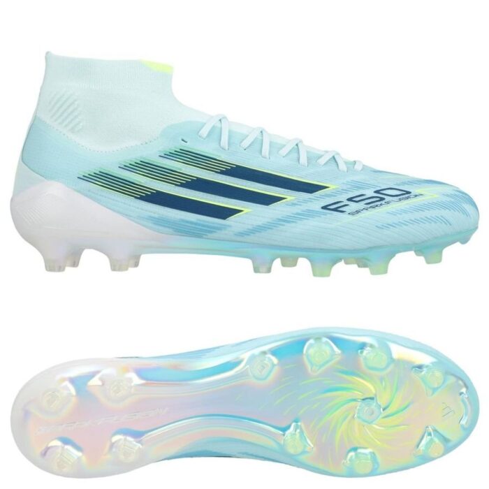 adidas F50 Sparkfusion Elite Mid Cut FG/AG Ice Cold Precision - Almond Blue/Dune Pearl/Hi-Res Yellow Women