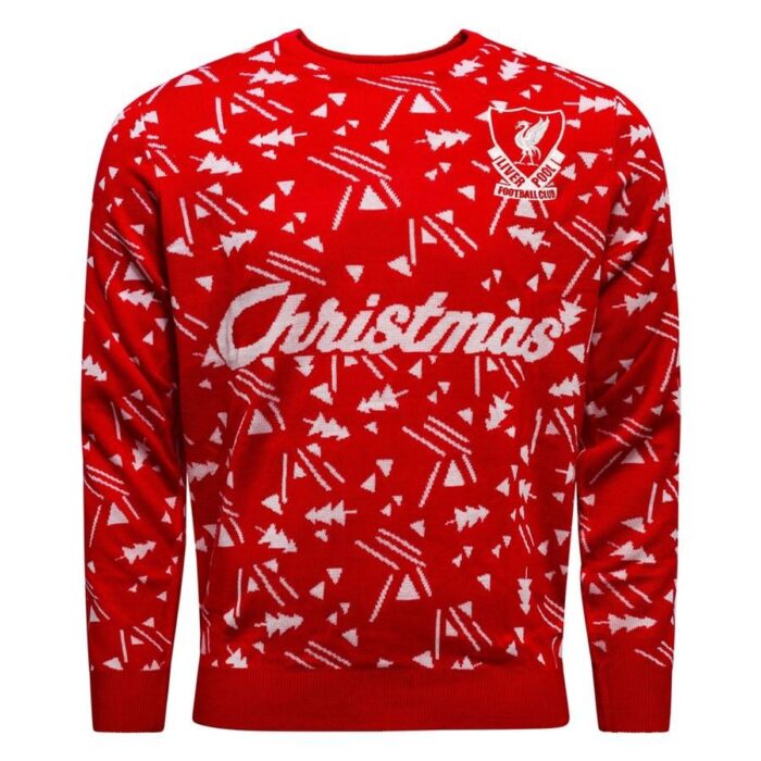 Liverpool Christmas Jumper Retro - Red/White