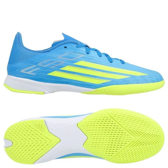 adidas F50 League IN Ice Cold Precision - Lucid Ray Blue/Solar Yellow/Light Utility Aqua Kids
