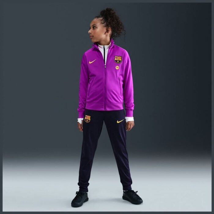 Barcelona Tracksuit Dri-FIT Strike - Vivid Purple/Midwest Gold Kids