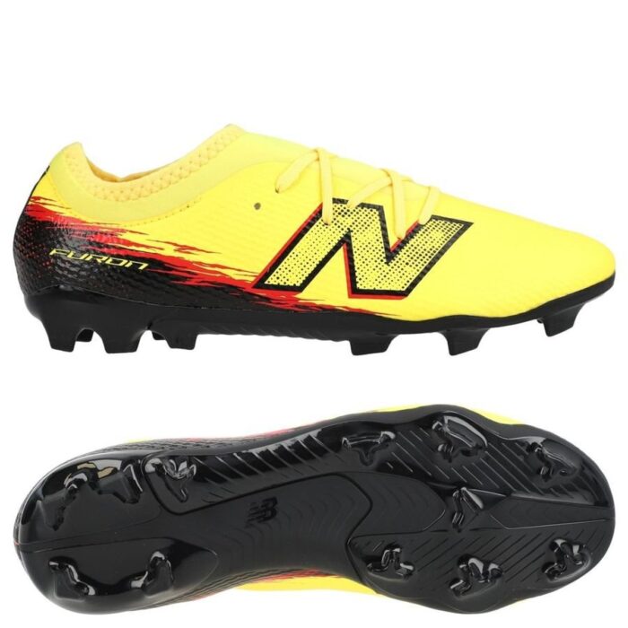 New Balance Furon V8 Team FG Live Wire - Punch Yellow/Black Kids