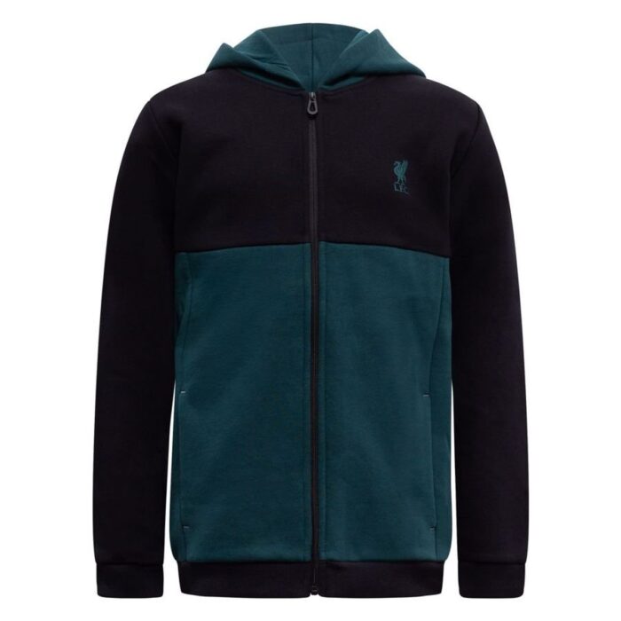 Liverpool Full Zip Hoodie Athletic - Black Kids
