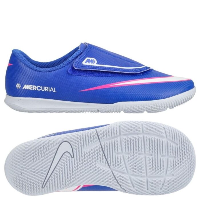 Nike Mercurial Vapor 16 Club Velcro IC Attack - Racer Blue/White Kids
