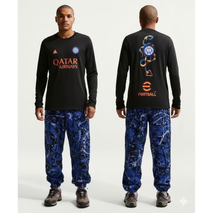 Inter X ACG Training Shirt Dri-FIT Academy Pro Pre Match Warm 4th - Black/Safety Orange