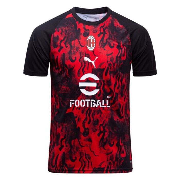Milan Training T-Shirt Pre Match - For All Time Red/PUMA Black Kids