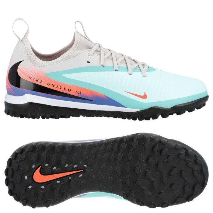 Nike Phantom 6 Academy Low Cut TF United - Pistachio Frost/Hyper Orange Kids
