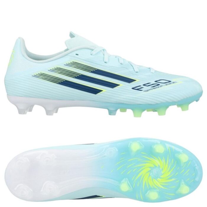 adidas F50 Sparkfusion League Low Cut FG/AG Ice Cold Precision - Almond Blue/Dune Pearl/Hi-Res Yellow Women