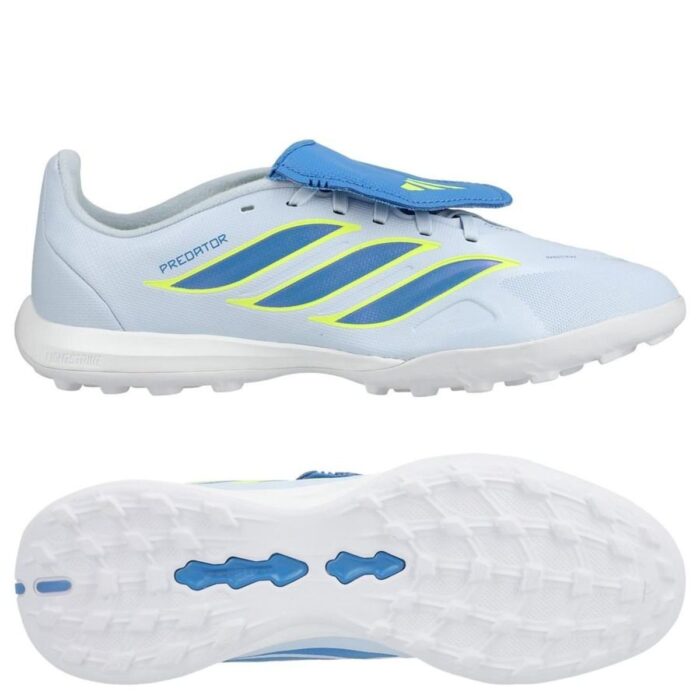 adidas Predator League Fold-over Tongue TF Ice Cold Precision - Crystal Sky/Ray Blue/Solar Yellow Kids