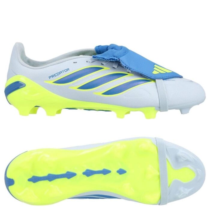 adidas Predator League Fold-over Tongue FG Ice Cold Precision - Crystal Sky/Ray Blue/Solar Yellow Kids