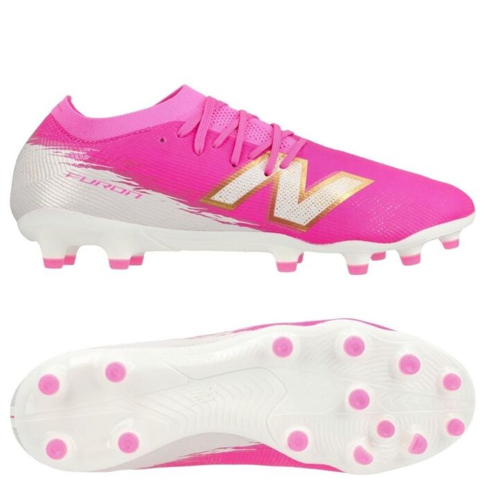 New Balance Furon V8 Elite MG Pure Ambition - Pink Heat/White/Gold