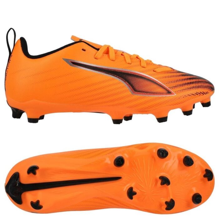 PUMA Ultra 6 Play FG/AG Hot Pursuit - Heat Fire/PUMA Black/Glowing Red Kids