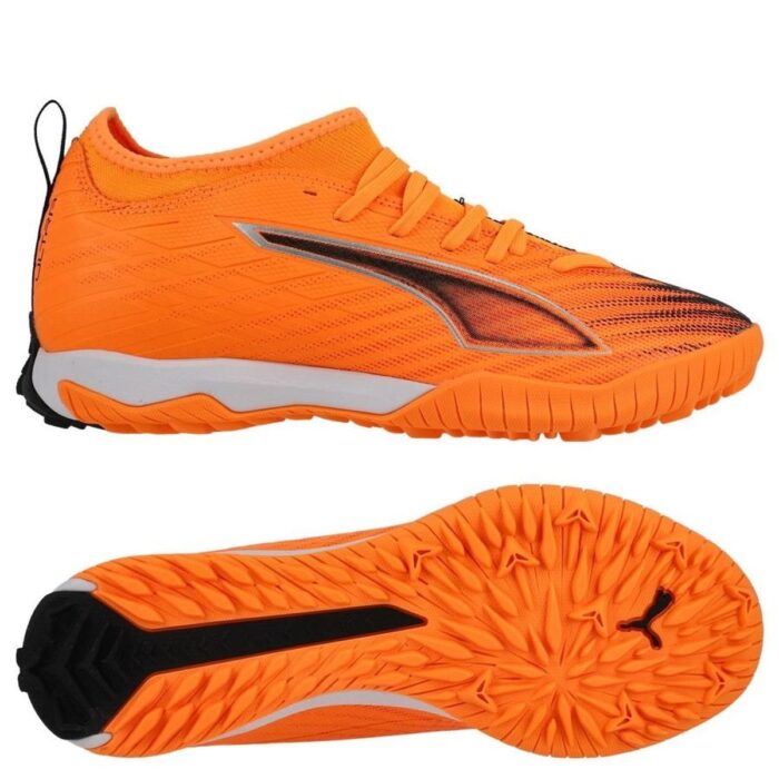 PUMA Ultra 6 Match Mid + TT Hot Pursuit - Heat Fire/PUMA Black/Glowing Red Kids