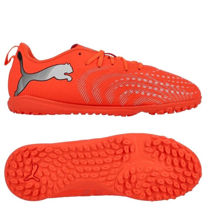 PUMA Future 9 Play TT Unleashed - Glowing Red/PUMA White/PUMA Black/Puma Silver Kids