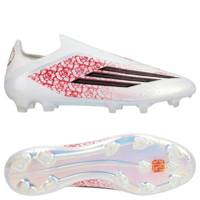 adidas F50 Elite Laceless FG Lamine Yamal - Footwear White/Core Black/Lucid Red