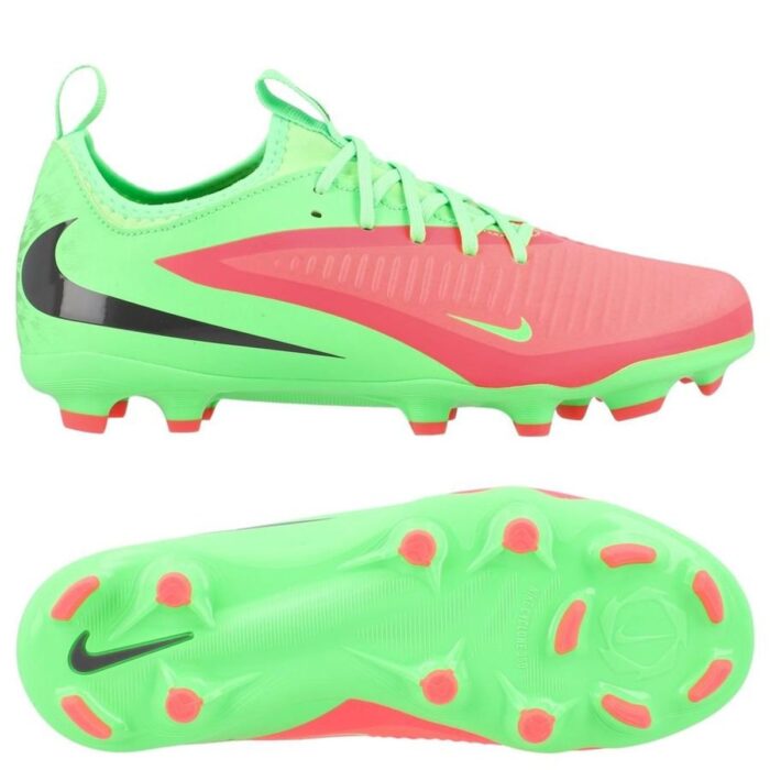Nike Phantom 6 Academy Low Cut MG Erling Haaland Personal Edition - Hot Punch/Black/Green Strike Kids