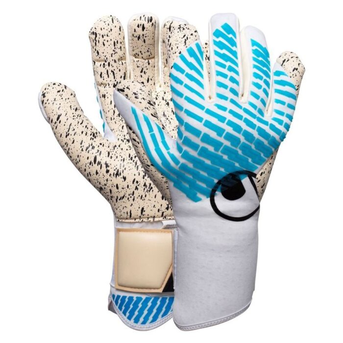 Uhlsport Goalkeeper Gloves Fangmaschine CyberTec Supergrip+ HN - White/Cyber Blue/Black