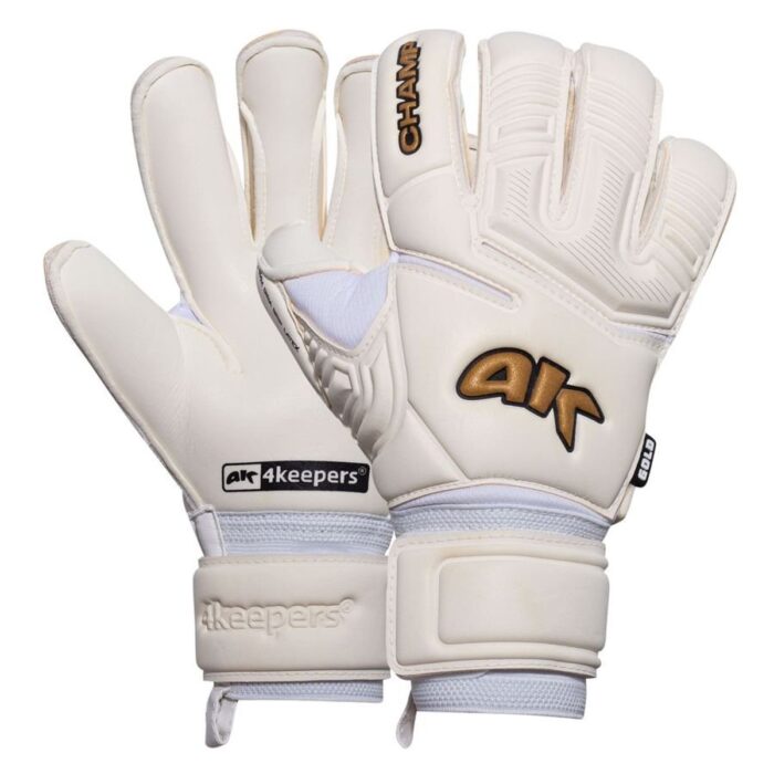 4keepers Goalkeeper Gloves Champ Gold VII HB - White