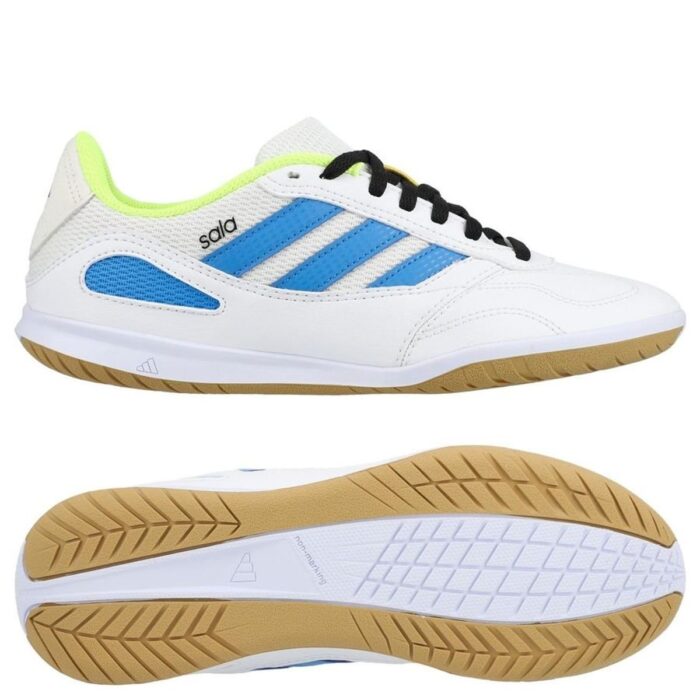 adidas Super Sala III IC - Footwear White/Blue/Solar Yellow Kids
