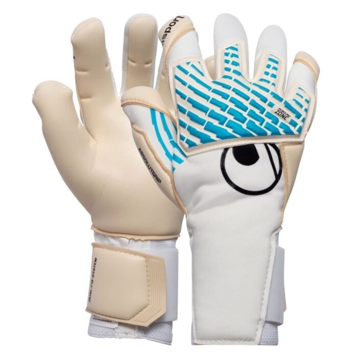 Uhlsport Goalkeeper Gloves Fangmaschine CyberTec Absolutgrip SC - White/Cyber Blue/Black