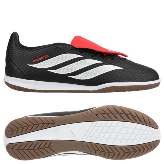 adidas Predator Club Fold-over Tongue IN Immortal DNA - Core Black/Footwear White/Lucid Red Kids