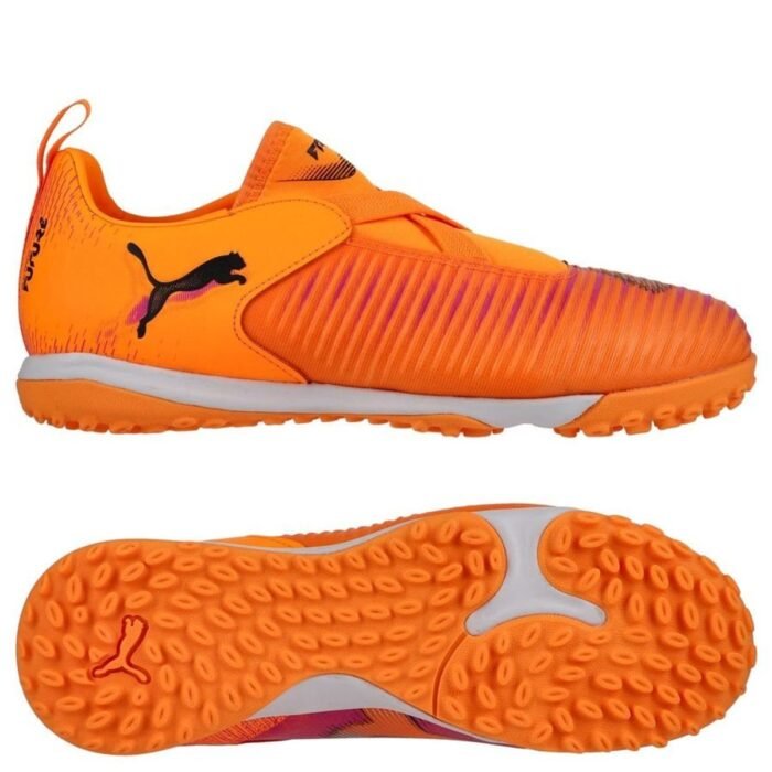 PUMA Future 8 Match Laceless + Mid TT Hot Pursuit - Heat Fire/PUMA Black/Ravish Kids