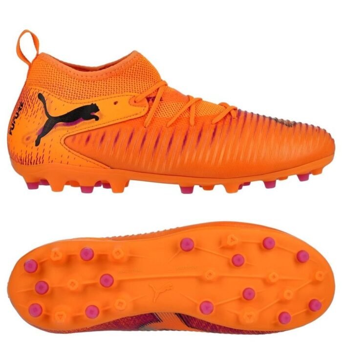 PUMA Future 8 Match MG Hot Pursuit - Heat Fire/PUMA Black/Ravish Kids