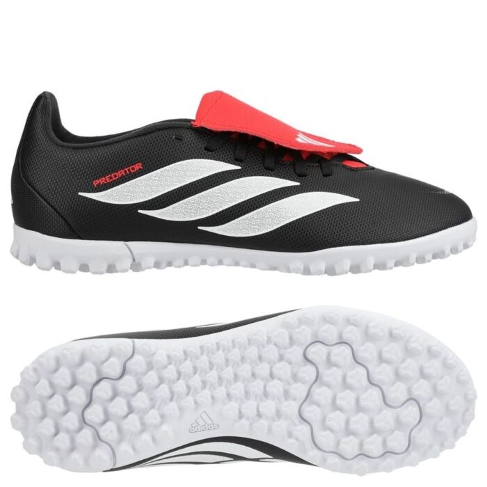 adidas Predator Club Fold-over Tongue TF Immortal DNA - Core Black/Footwear White/Lucid Red Kids