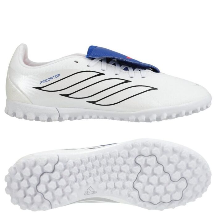 adidas Predator Club Fold-over Tongue TF Icon Takeover - Footwear White/Zero Metallic/Royal Blue Kids