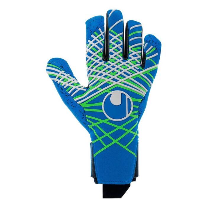 Uhlsport Goalkeeper Gloves Aquagrip HN - Pacific Blue/Fluo Green/White